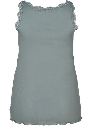 Top with lace trim, Balsam Green, Packshot image number 1