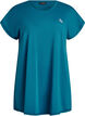 Long workout T-shirt, Petrol, Packshot image number 0
