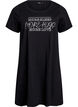 Short-sleeved nightgown in organic cotton, Black, Packshot image number 0