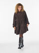 Corduroy dress with A-line shape and stand collar, Brown, Model image number 1