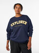 Sweatshirt with statement detail, Blue, Model image number 0
