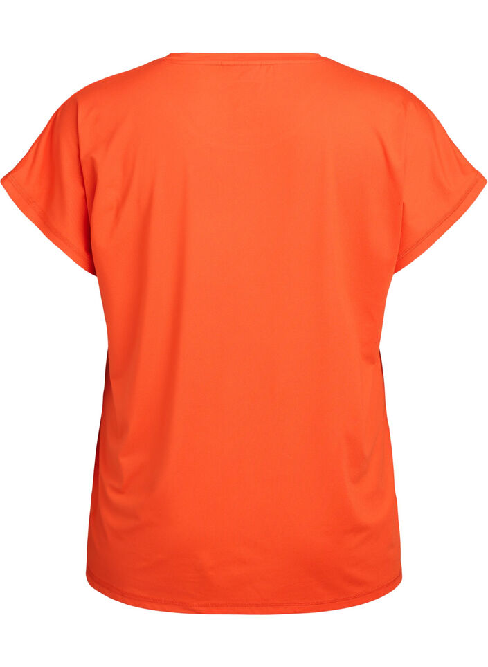 Solid-coloured training T-shirt, Orange, Packshot image number 1