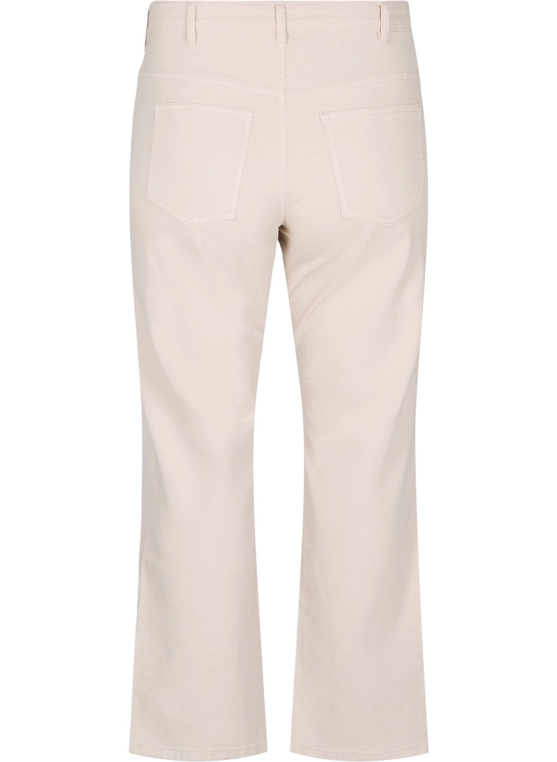 Zizzifashion Gemma high-waisted jeans, Beige, Packshot image number 1