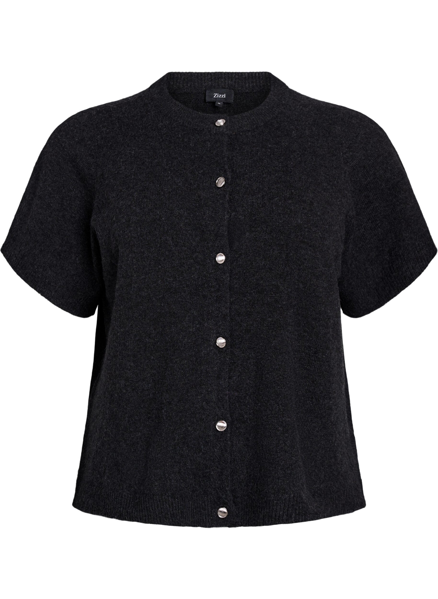 Knitwear cardigan with short sleeves