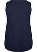 Tank top in organic cotton with V-neck and buttons, Blue, Packshot image number 1