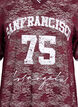 Sporty lace t-shirt with a loose fit, Dark Bordeaux, Packshot image number 2