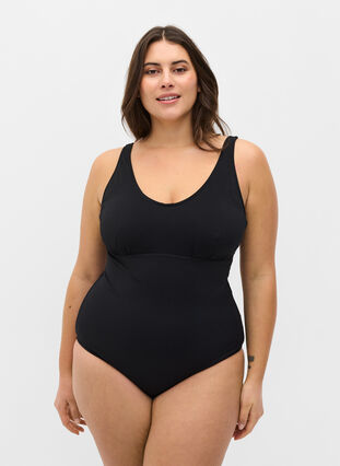 Swimsuit with underwire, Black, Model image number 0