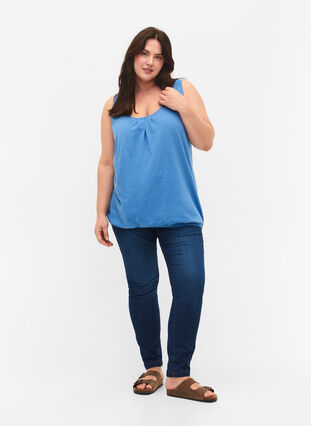 Cotton top with lace trim, Ultramarine, Model image number 2