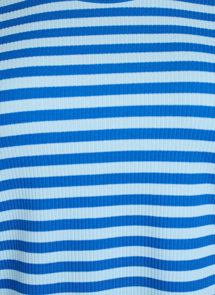 Striped blouse with long sleeves, Light Blue, Packshot image number 2