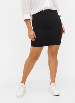 Close-fitting seamless skirt, Black, Model image number 3