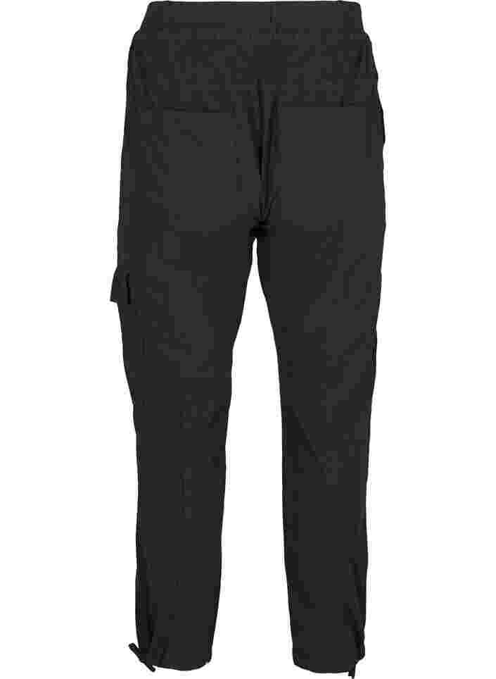Loose cotton trousers, Black, Packshot image number 1