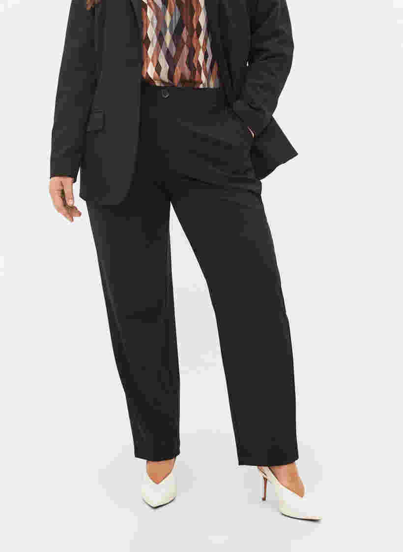 Classic trousers with pockets, Black, Model image number 2