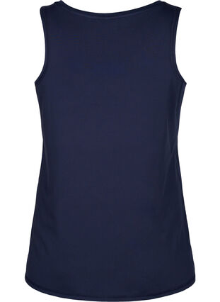 Plain-coloured sports top with round neck, Night Sky, Packshot image number 1