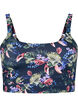 Printed bikini top with adjustable straps, Deep Palm AOP, Packshot image number 0