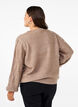 Knitted sweater with pattern and pearls, Desert Taupe Mel., Model image number 1