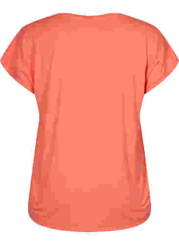 Short sleeved workout t-shirt, Living Coral, Packshot image number 1