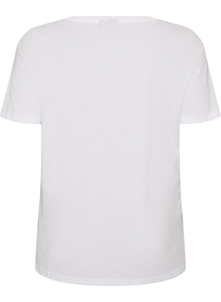 T-shirt with motif, White, Packshot image number 1