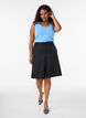 Solid color basic top in cotton, Light Blue, Model image number 1