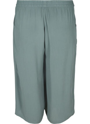 Loose culotte trousers in viscose, Balsam Green, Packshot image number 1