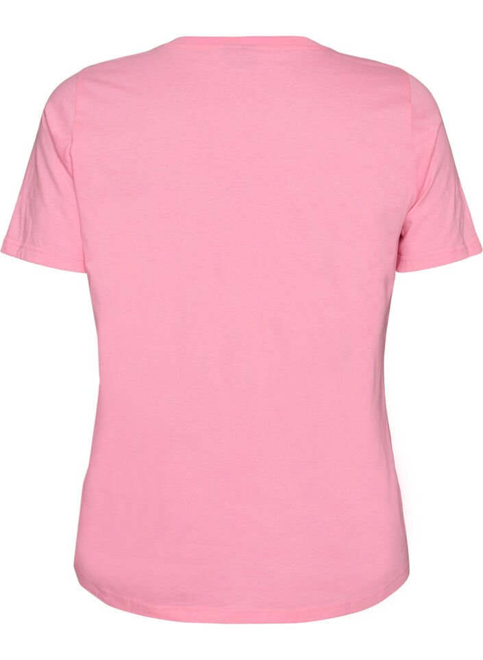 Organic cotton T-shirt with tomato print, Pink, Packshot image number 1