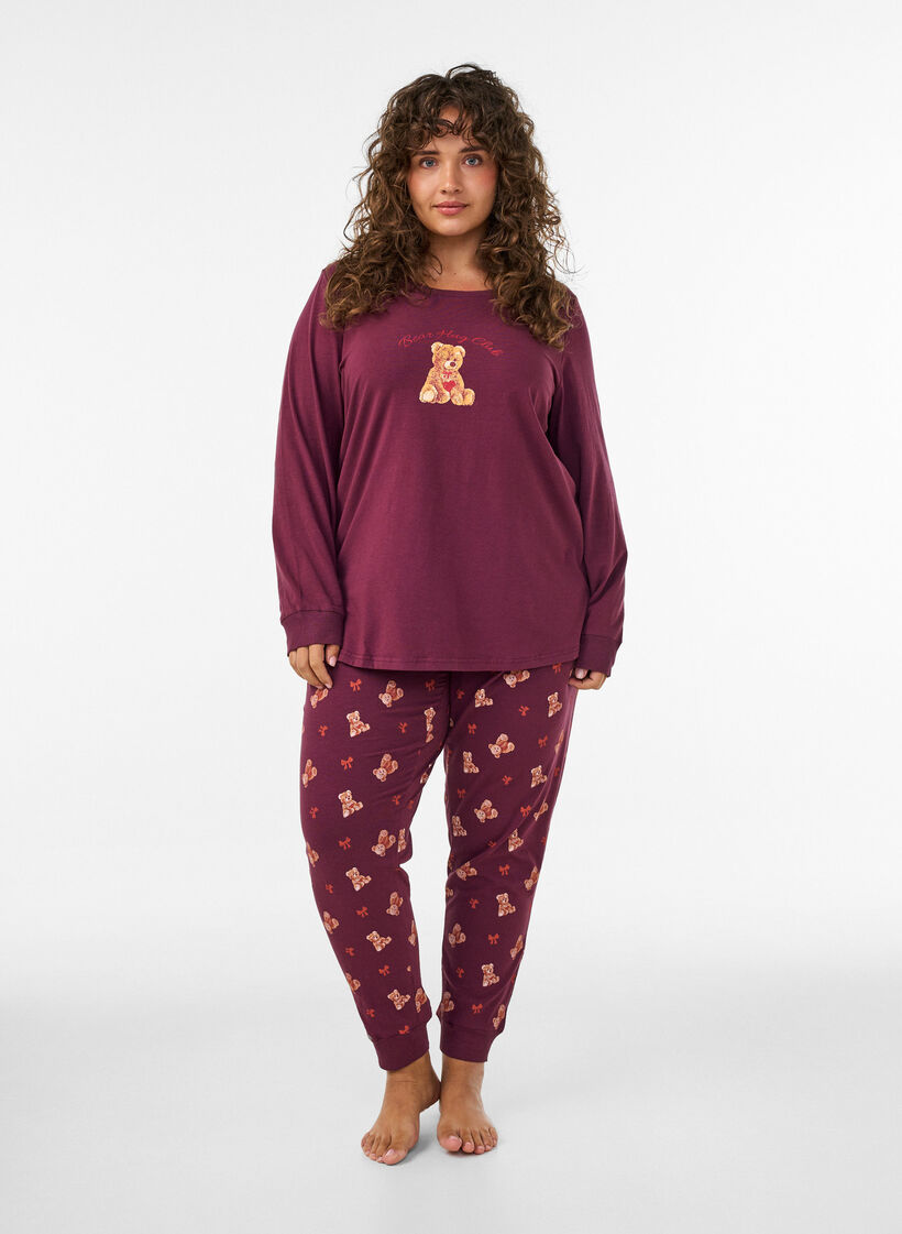 Printed pyjama bottoms, Red, Model image number 1
