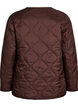 Quilted jacket with press studs and a round neck, Brown, Packshot image number 1