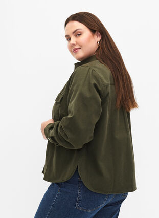 Canvas jacket with buttons, Forest Night, Model image number 1