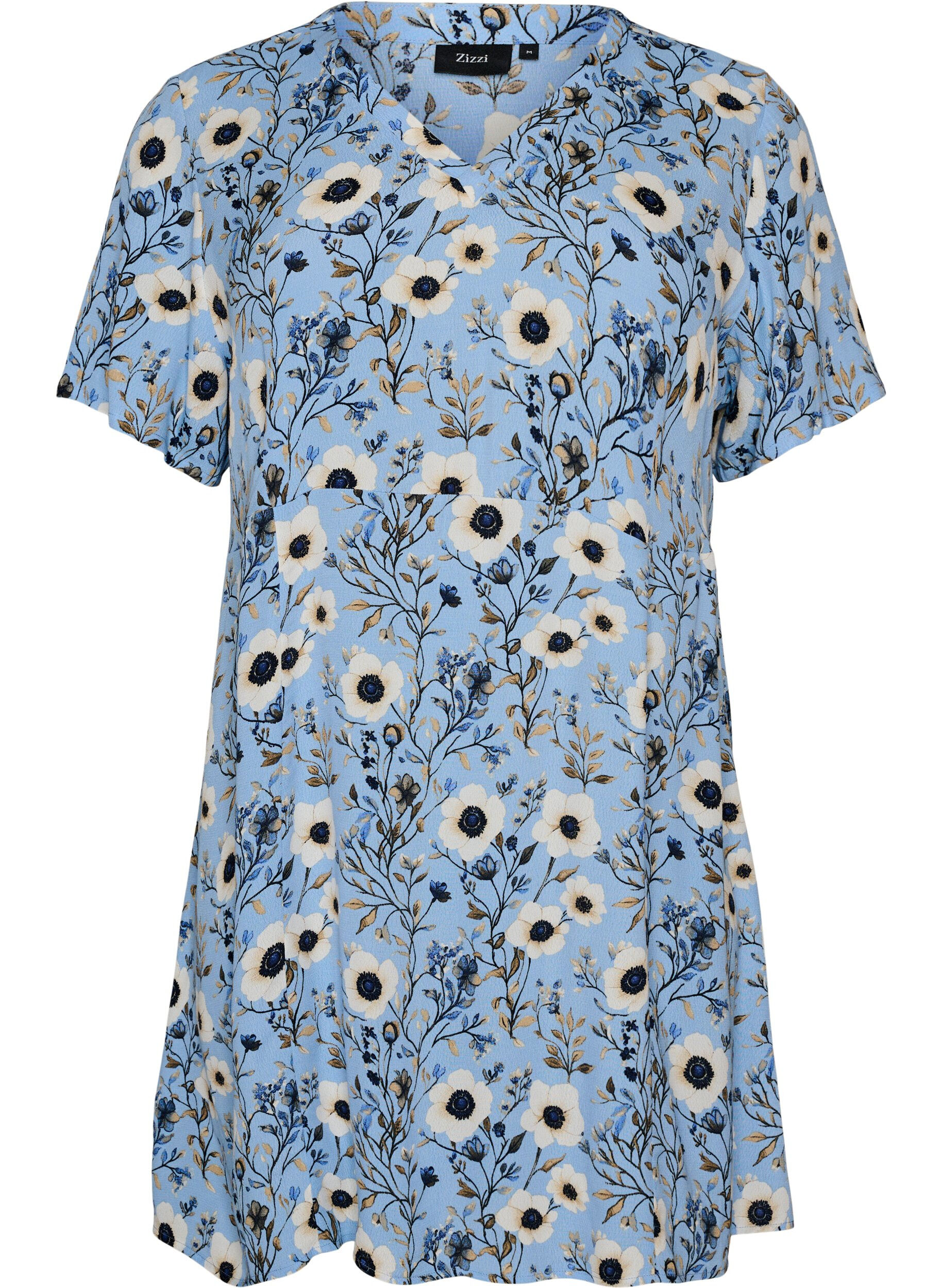Short dress with floral print