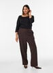Basic T-shirt with boat neck and 3/4 sleeves, Black, Model image number 1
