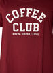 Short-sleeved nightgown in organic cotton, Dark Bordeaux, Packshot image number 2