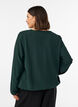 Balloon silhouette blouse with V-neck, Green, Model image number 2