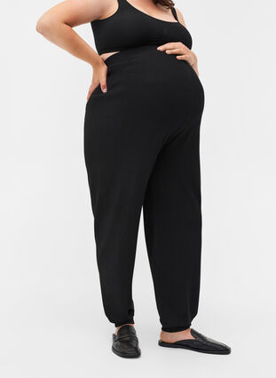 Knitted maternity pants, Black, Model image number 2