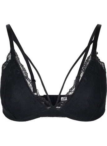 Lace bra with string details