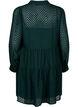 Textured short dress with a ruffle collar, Scarab, Packshot image number 1