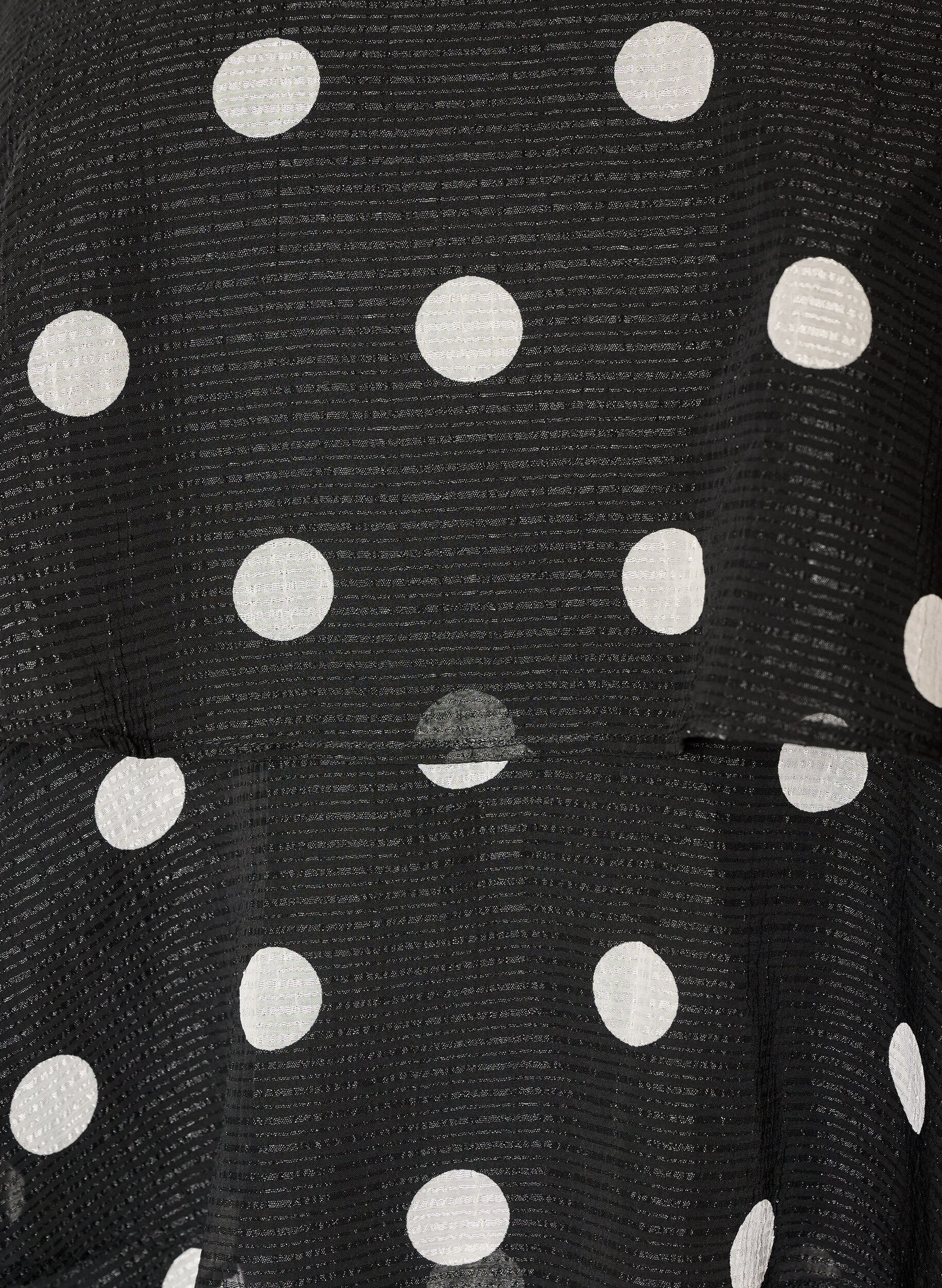 ZizzifashionLayered top with ruffles and spaghetti straps, Black, Packshot image number 2