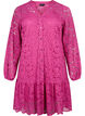 Lace dress with buttons and a-shape, Festival Fuchsia, Packshot image number 0