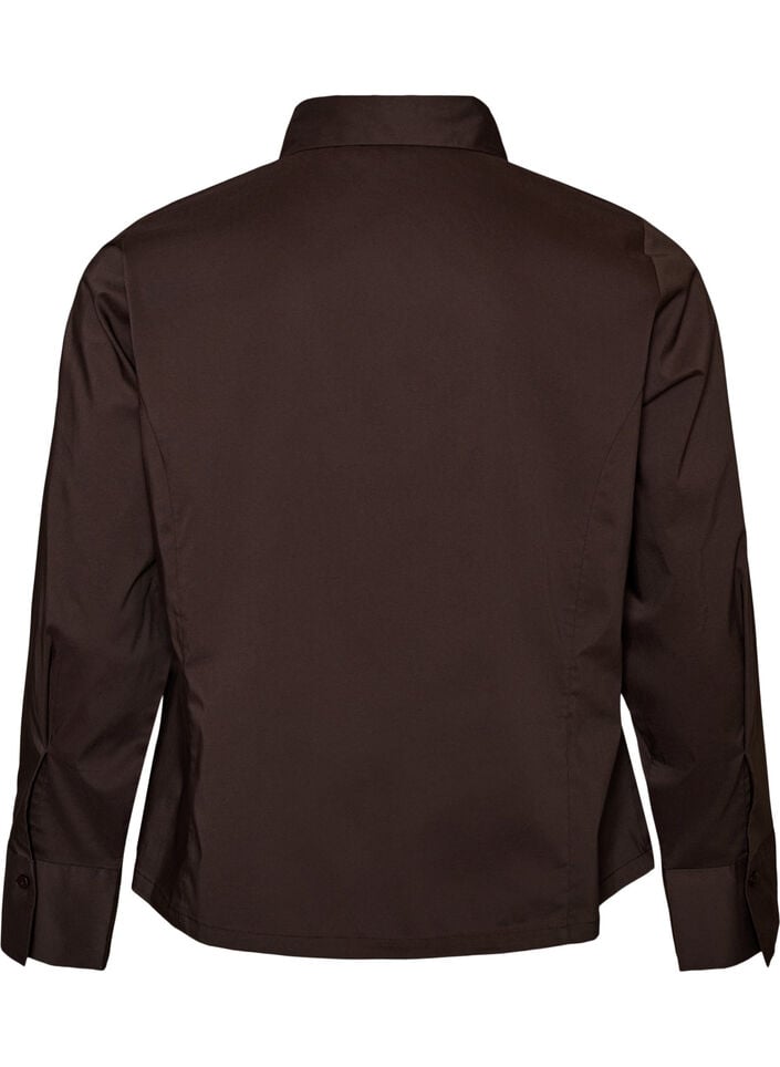 Short shirt with a two-way zip, Brown, Packshot