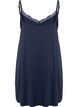 Viscose nightgown with lace trim, Blue, Packshot image number 1