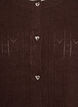 Knitted cardigan with heart eyelet embroidery, Brown, Packshot image number 2