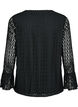 Lace blouse with ruffled sleeves, Black, Packshot image number 1