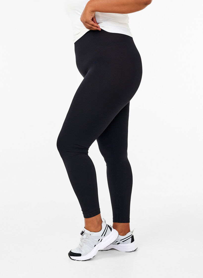 Seamless basic leggings, Black, Model image number 0