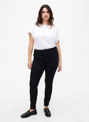Viona regular waist jeans, Black, Model image number 0