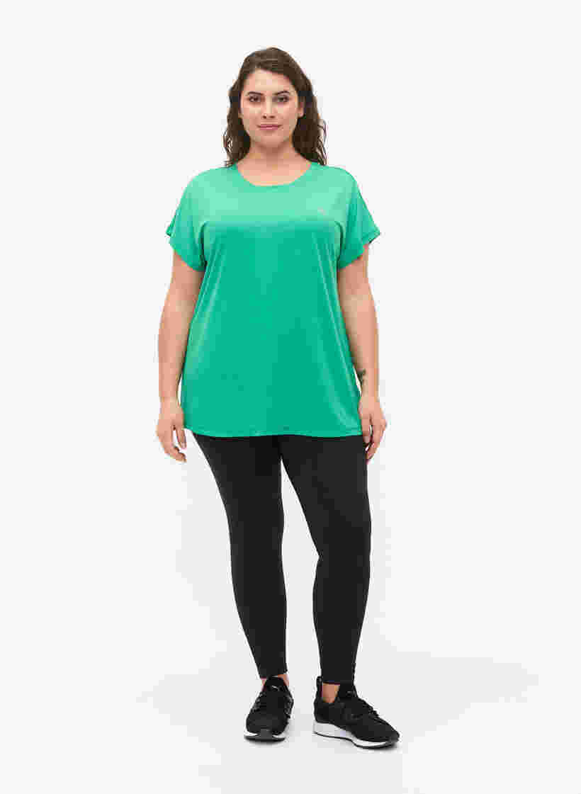 Short sleeved workout t-shirt, Mint, Model image number 2