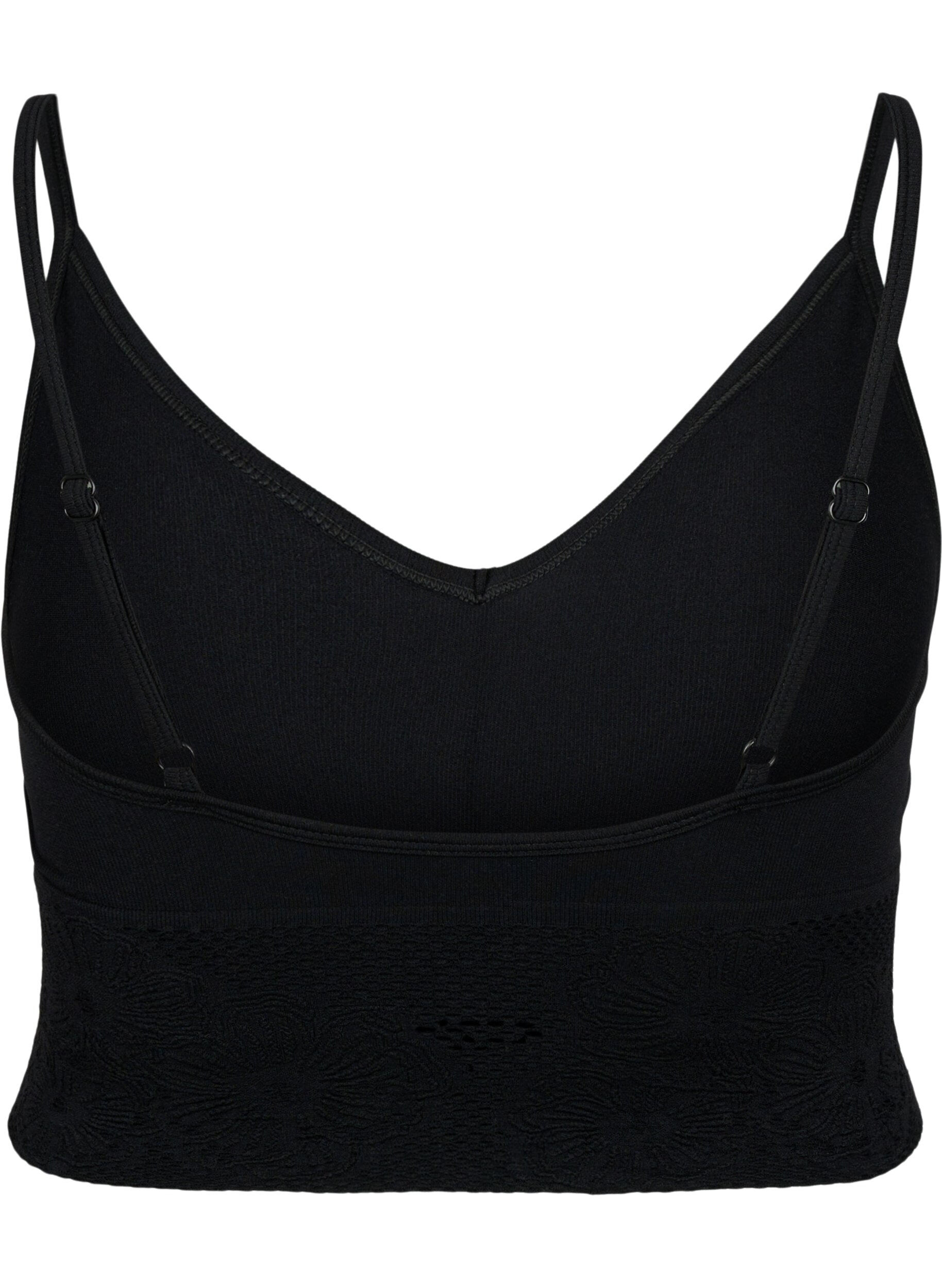 Zizzifashion Seamless bra top, Black, Packshot image number 1