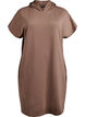 Short sleeve sweat dress in modal mix, Brown, Packshot image number 0