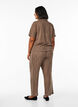 Trousers with an openwork pattern, Brown, Model image number 1