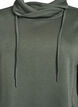 FLASH - Short sweatshirt dress with high collar and pockets, Green, Packshot image number 2