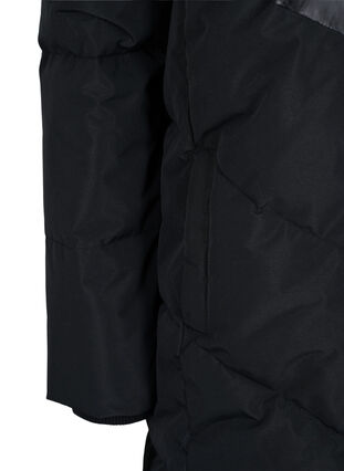 Winter jacket with removable hood, Black, Packshot image number 3