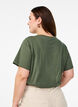 T-shirt in organic cotton with a round neck, Thyme, Model image number 1
