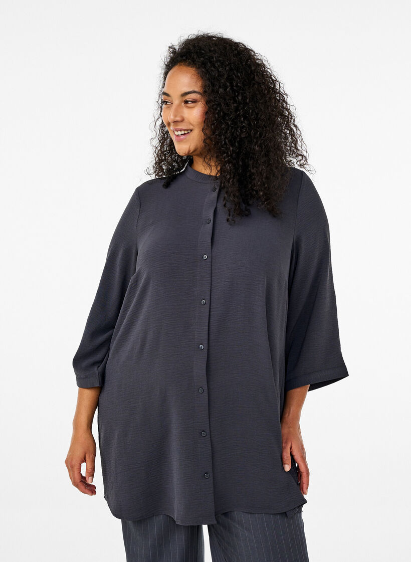 FLASH - Tunic with 3/4 sleeves, Dark Grey, Model image number 0